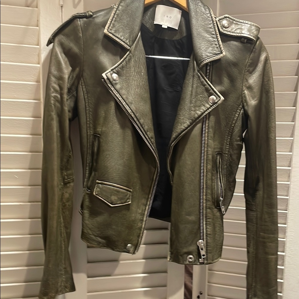 IRO Green Leather Moto Jacket with Asymmetrical Zipper
ASHVILLE